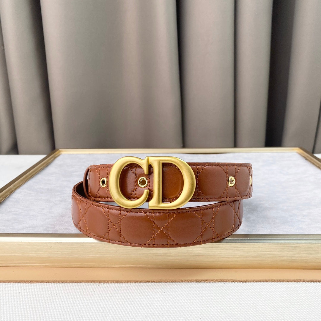 DIOR 25S BELT 30 MM IN BROWN CALFSKIN 564809